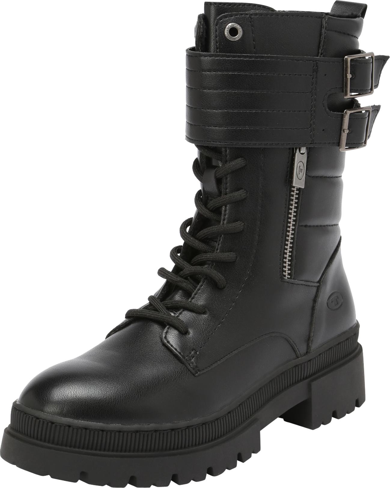 Kozačky Tom Tailor černá / stříbrná