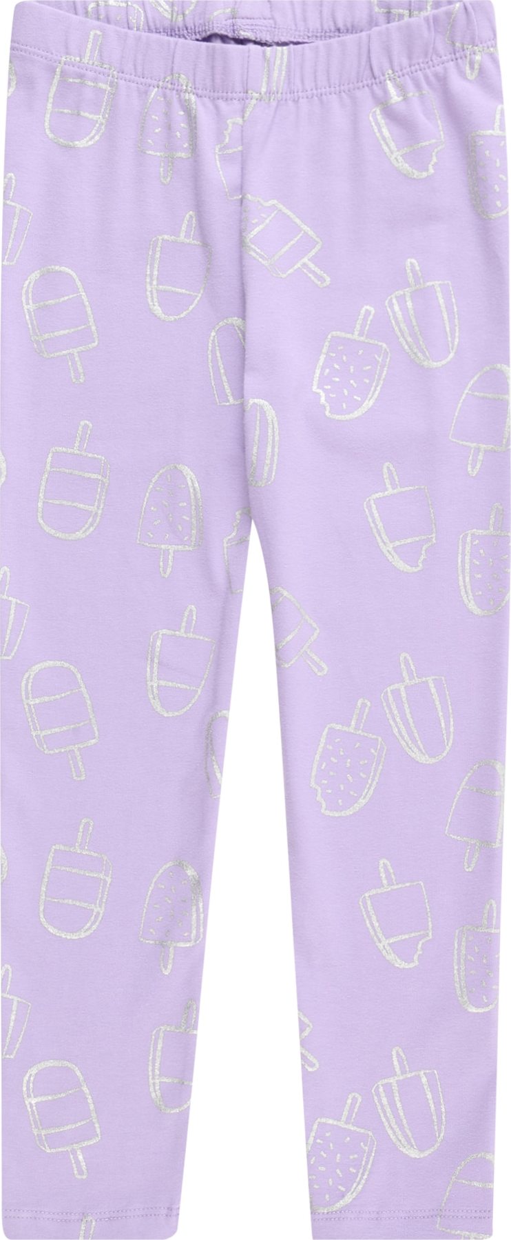 Legíny 'MAY' GAP pastelová fialová / stříbrná