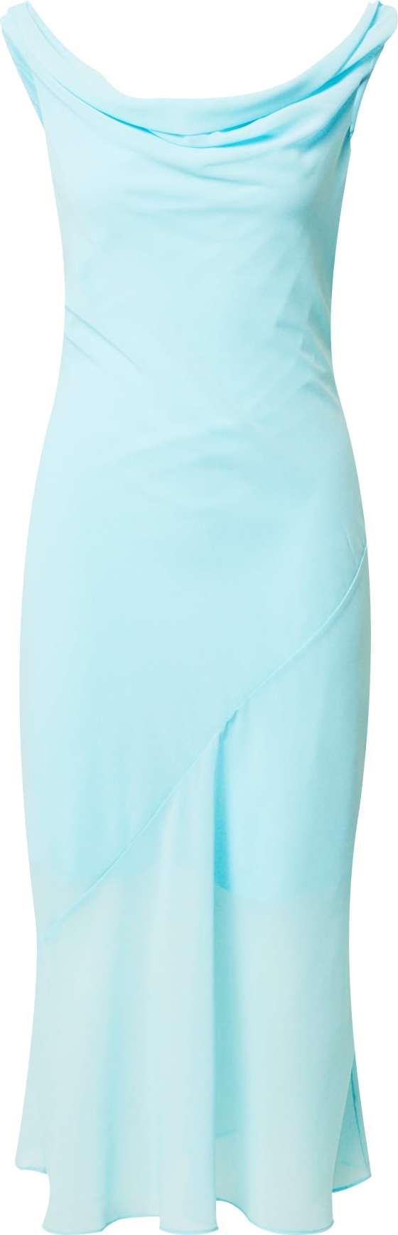 Letní šaty Abercrombie & Fitch aqua modrá