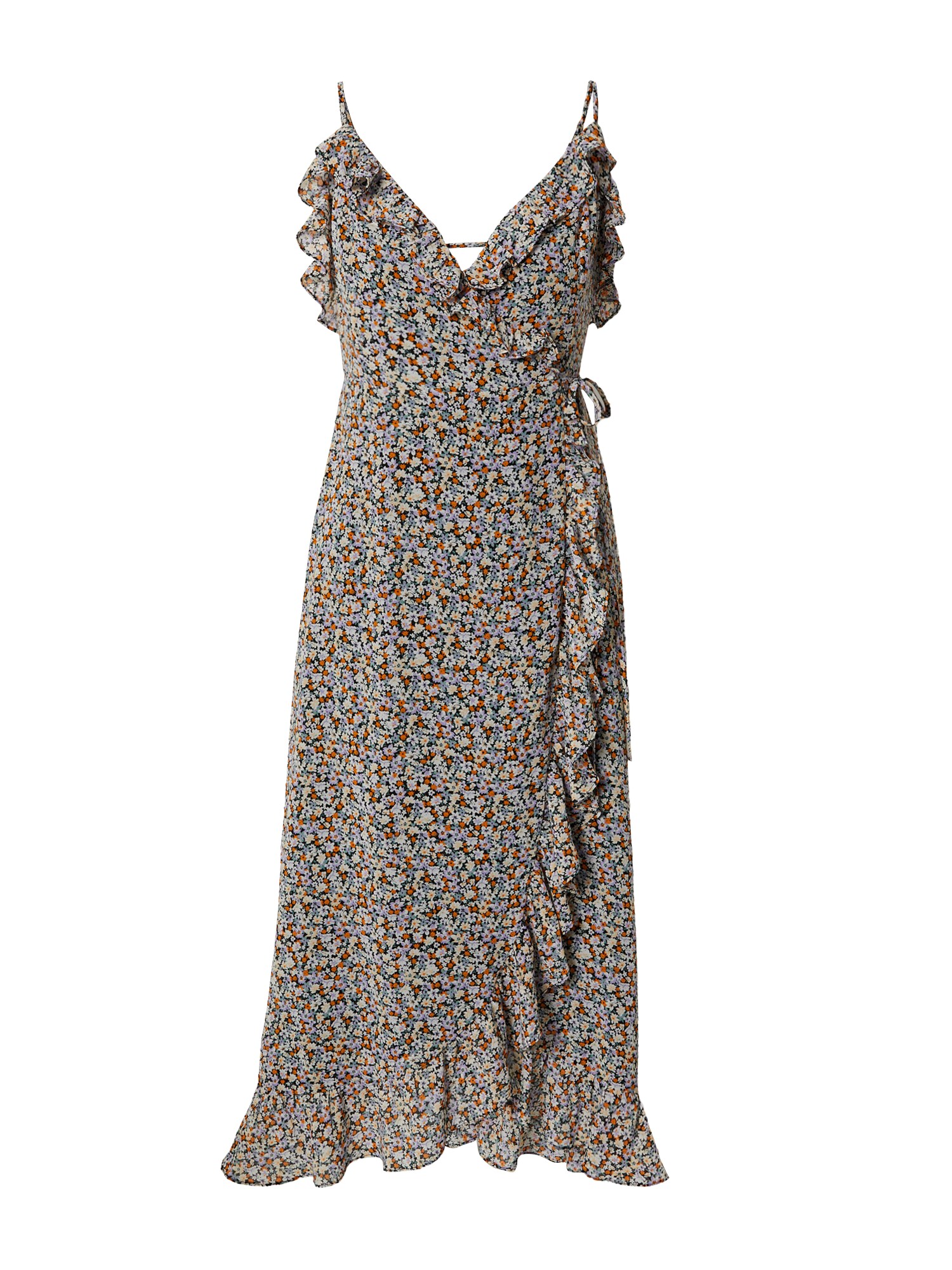 Letní šaty 'Benice' EDITED krémová / lenvandulová / mandarinkoná / černá