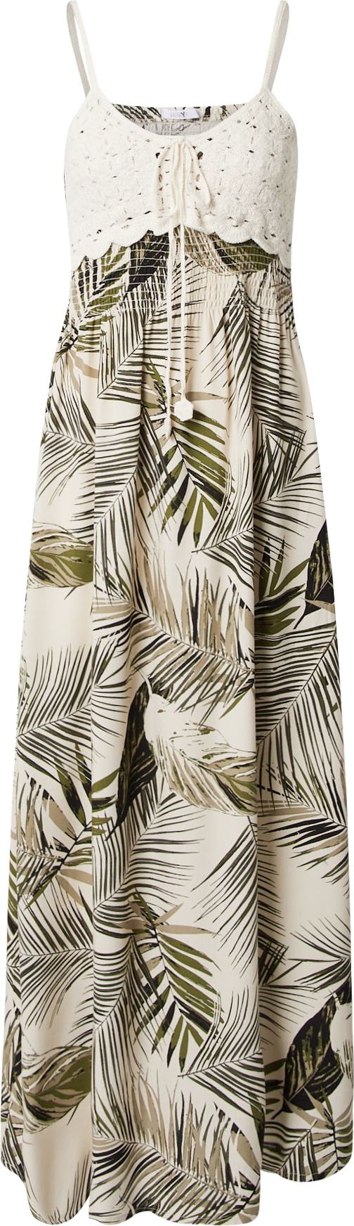 Letní šaty 'Kaja' Hailys béžová / olivová / černá