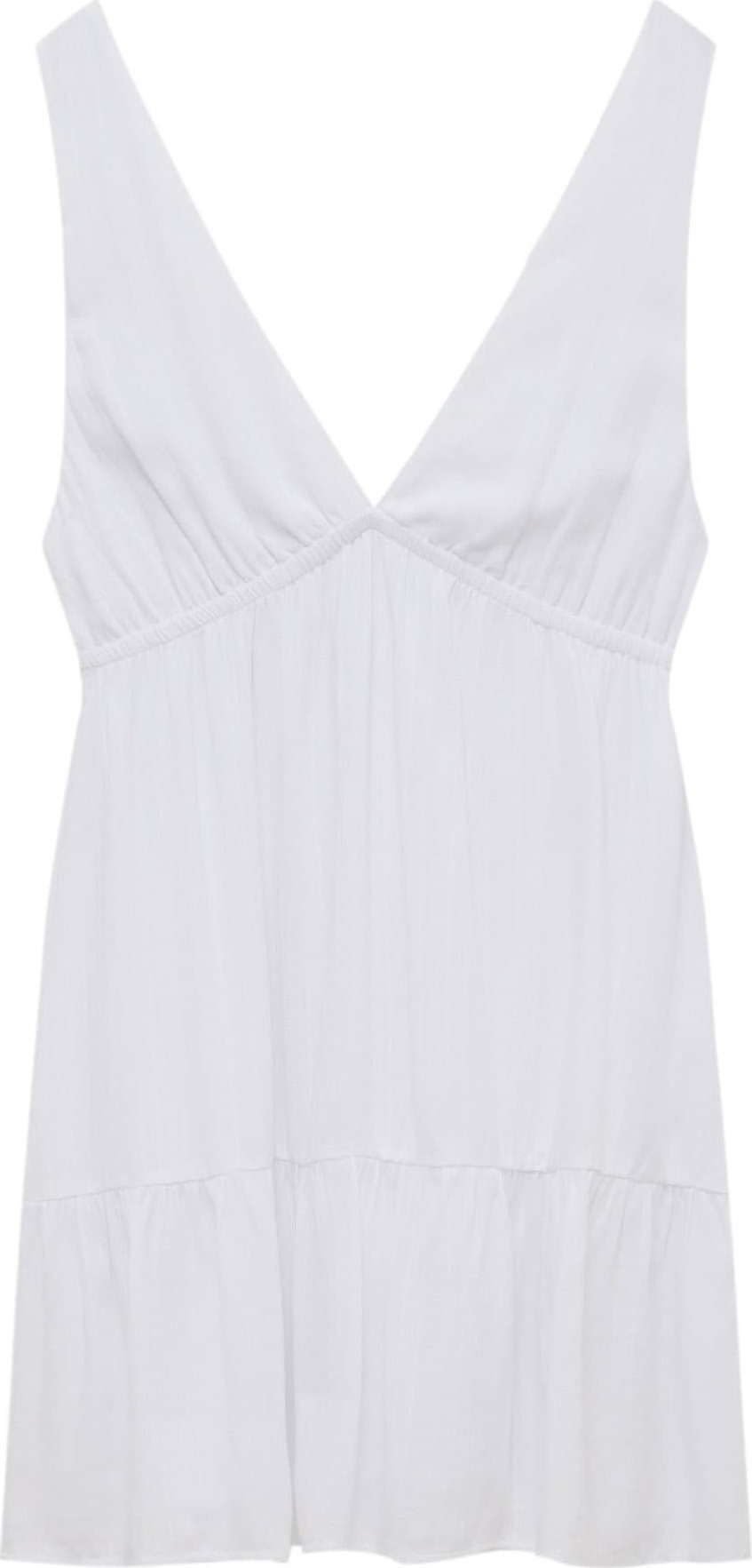 Letní šaty Pull&Bear bílá