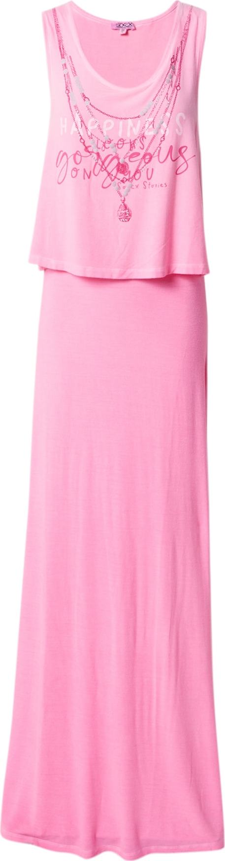 Letní šaty Soccx pink / tmavě růžová / bílá