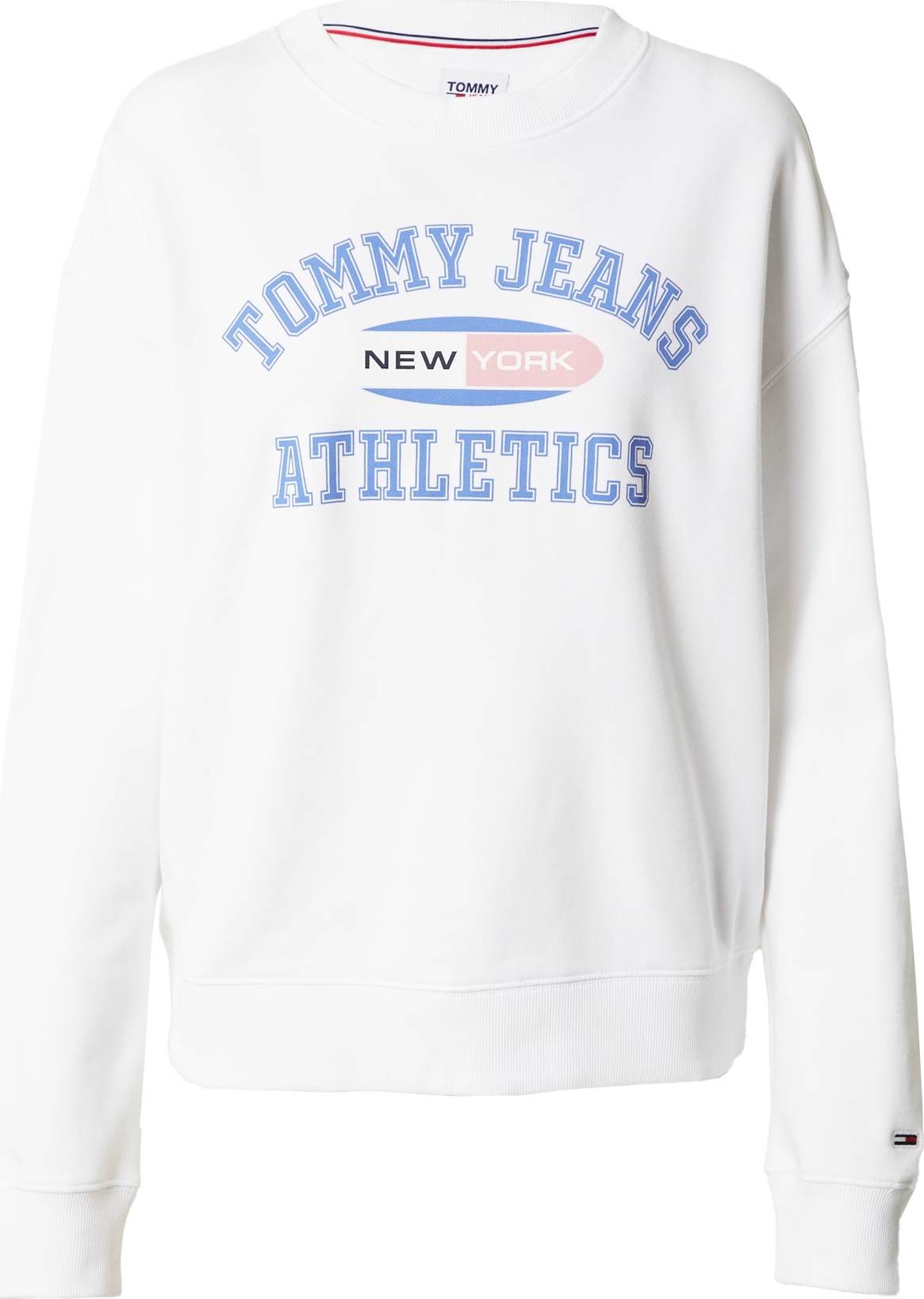 Mikina Tommy Jeans modrá / červená / černá / bílá