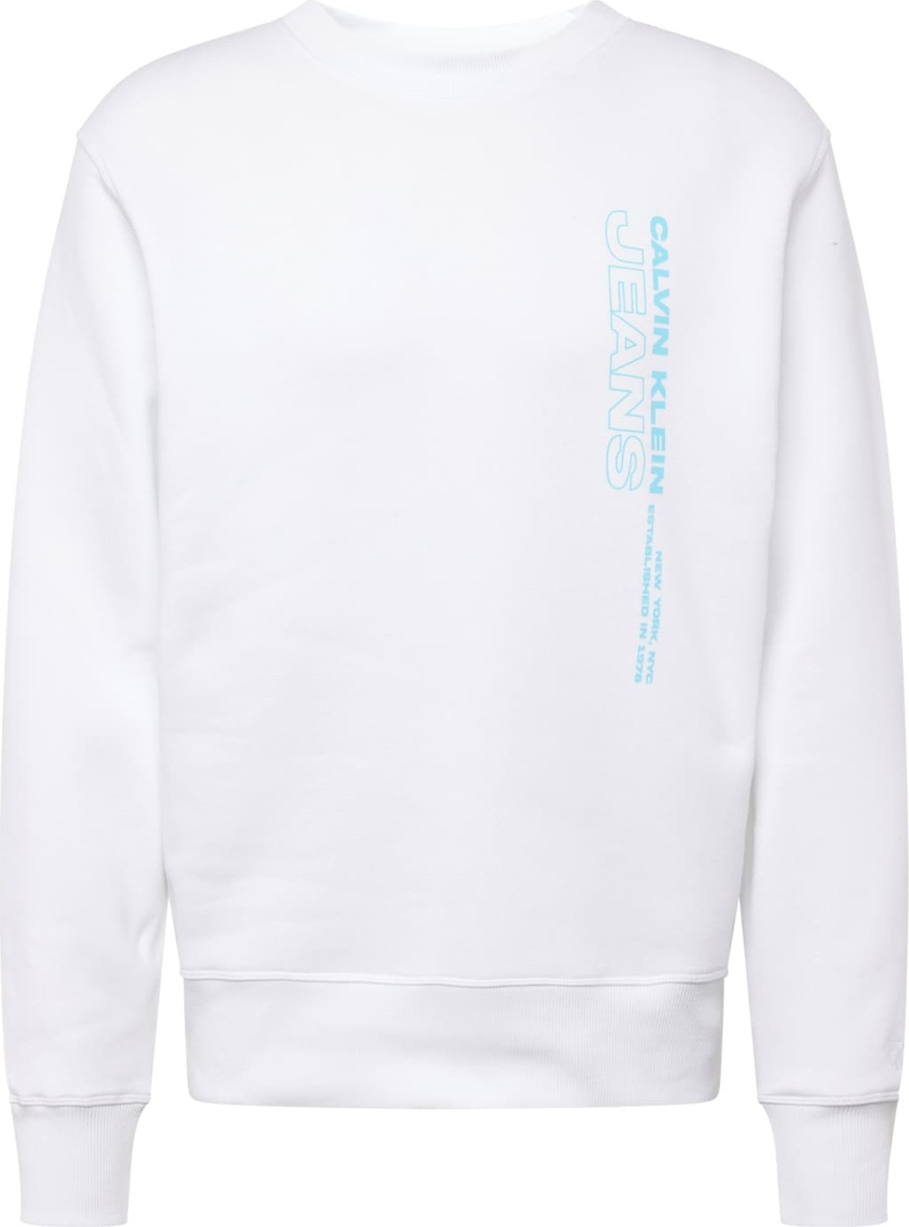 Mikina Calvin Klein Jeans tyrkysová / offwhite