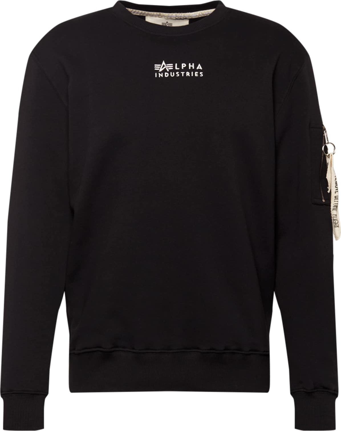 Mikina alpha industries černá / bílá