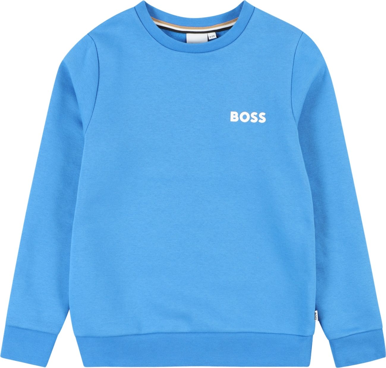Mikina BOSS Kidswear světlemodrá / bílá