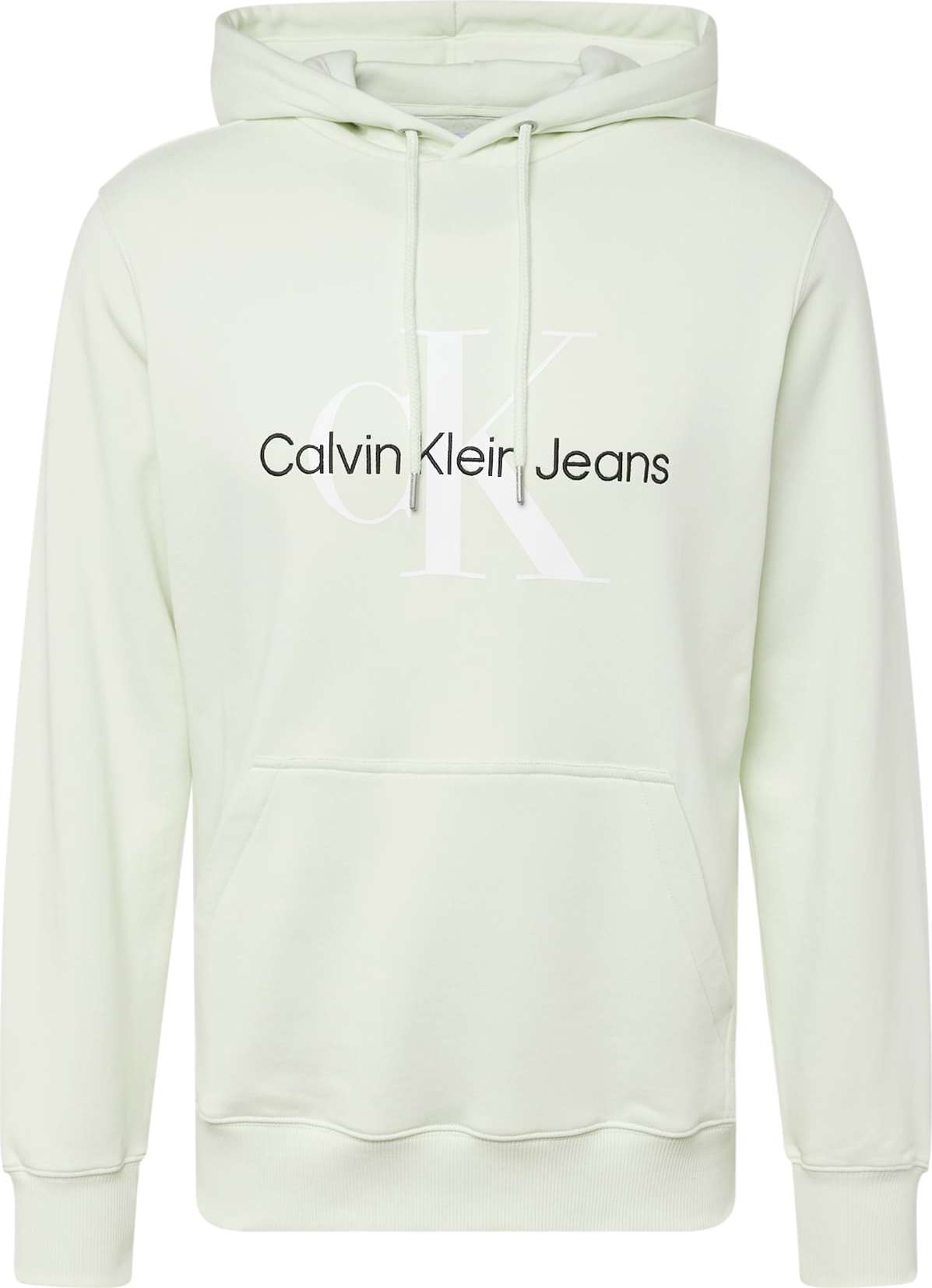 Mikina Calvin Klein Jeans světle zelená / černá / bílá