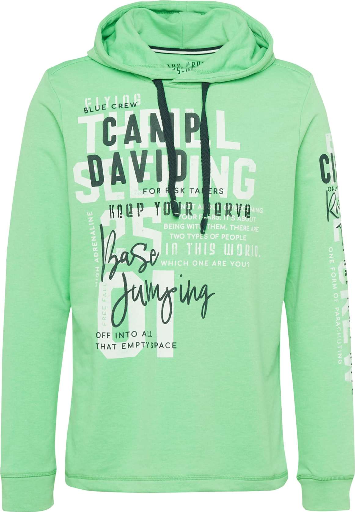 Mikina camp david světle zelená / černá / bílá