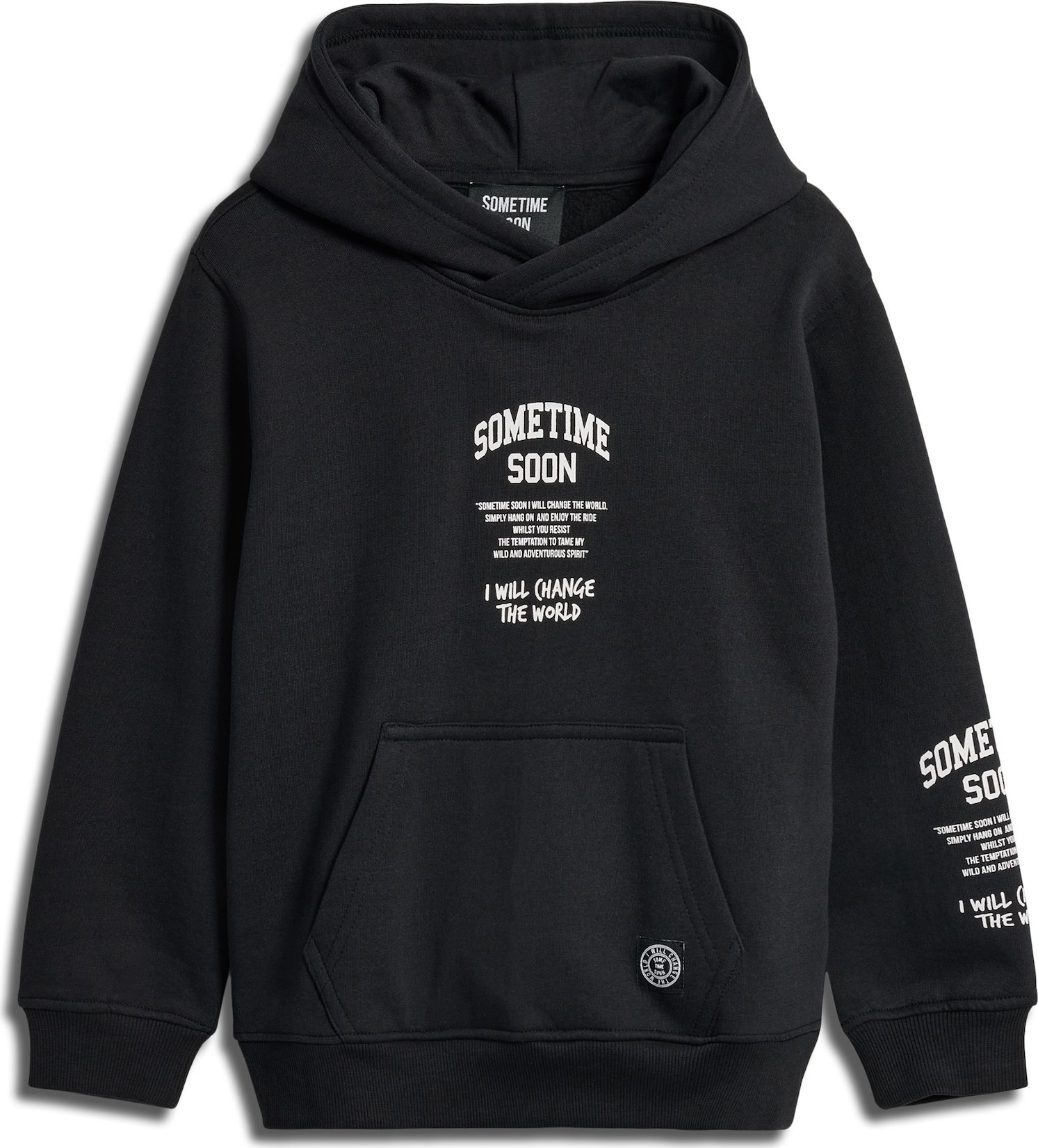 Mikina 'Dimas' SOMETIME SOON černá / bílá