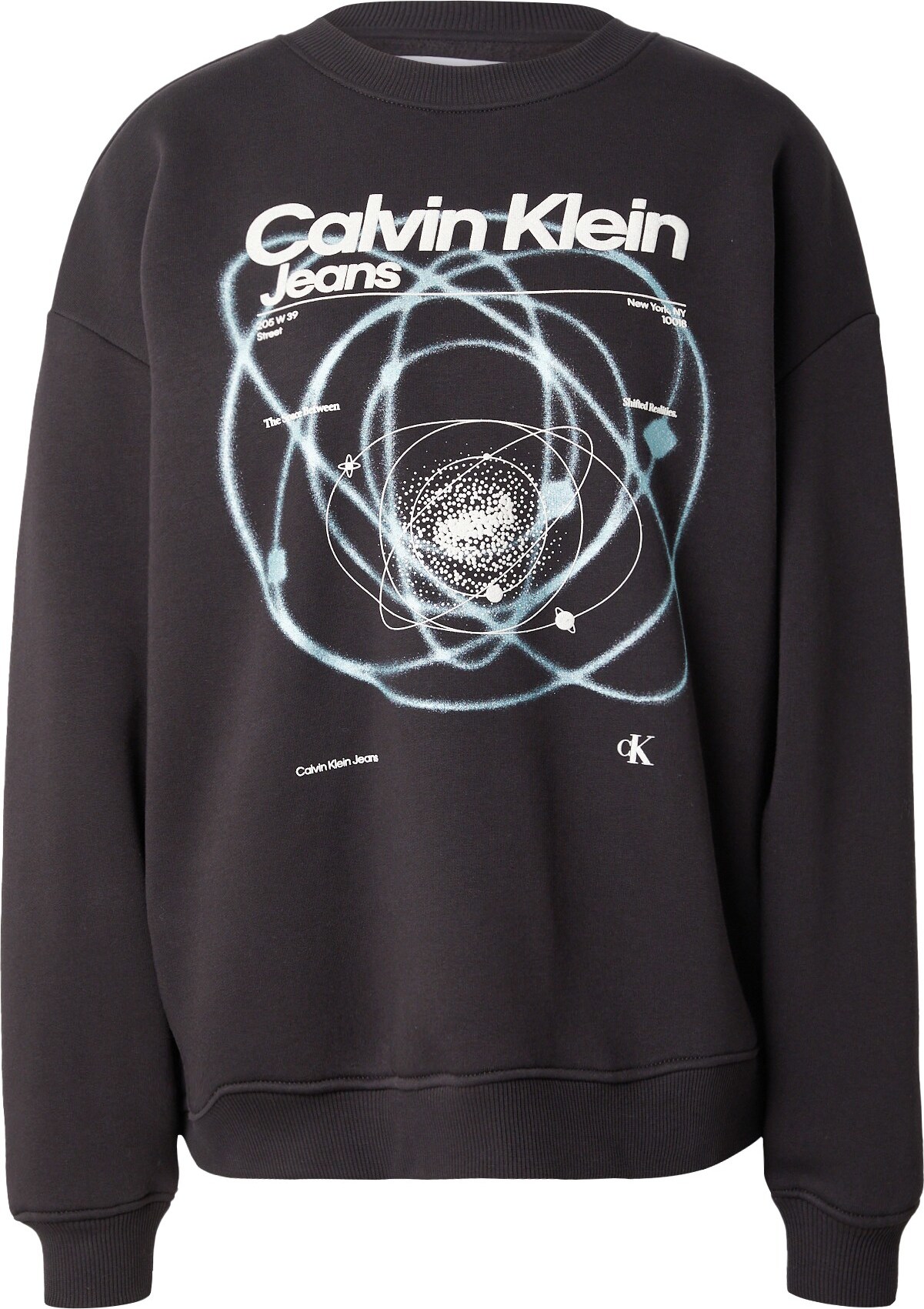 Mikina 'GALAXY' Calvin Klein Jeans tyrkysová / černá / bílá