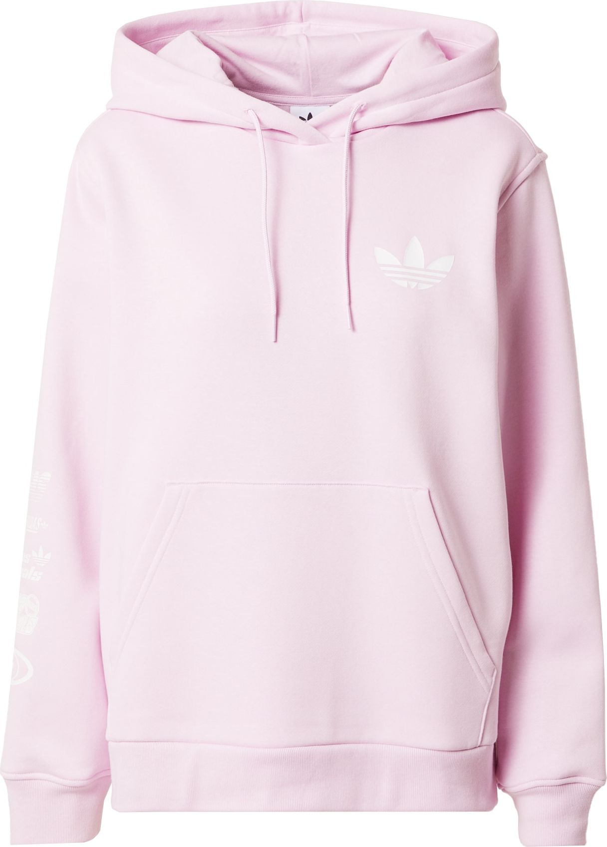 Mikina 'Multiple Logo' adidas Originals růžová / bílá