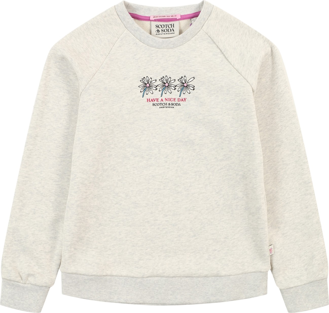 Mikina Scotch & Soda béžový melír / nebeská modř / pink / černá