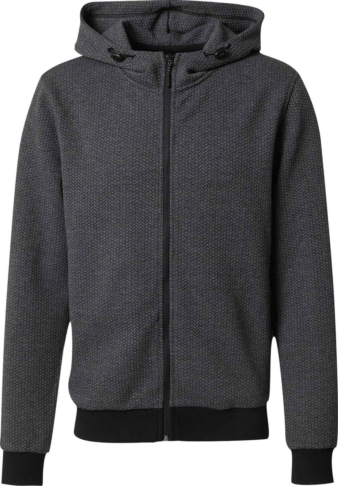 Mikina 'Sting' INDICODE JEANS tmavě šedá / černá