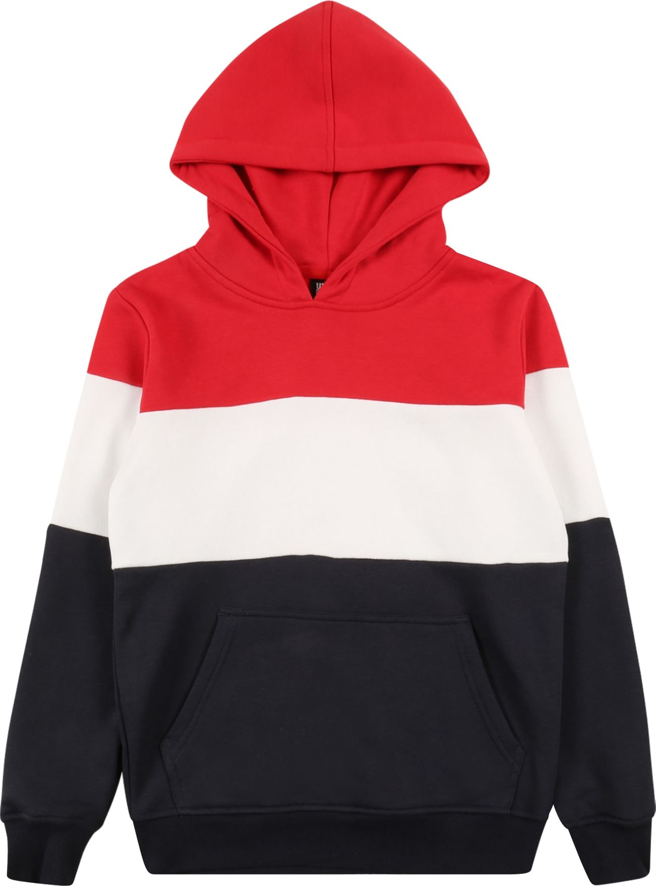 Mikina Urban Classics ohnivá červená / černá / bílá