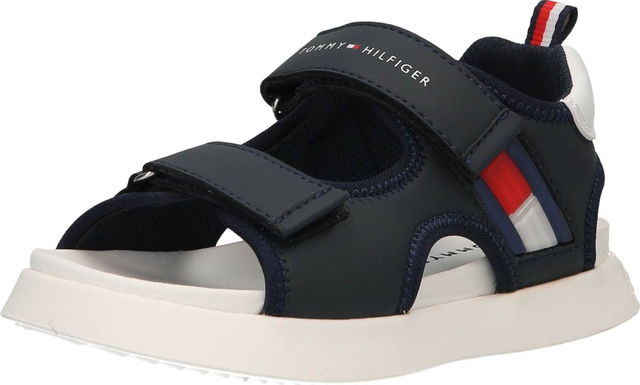 Otevřená obuv Tommy Hilfiger námořnická modř / červená / bílá