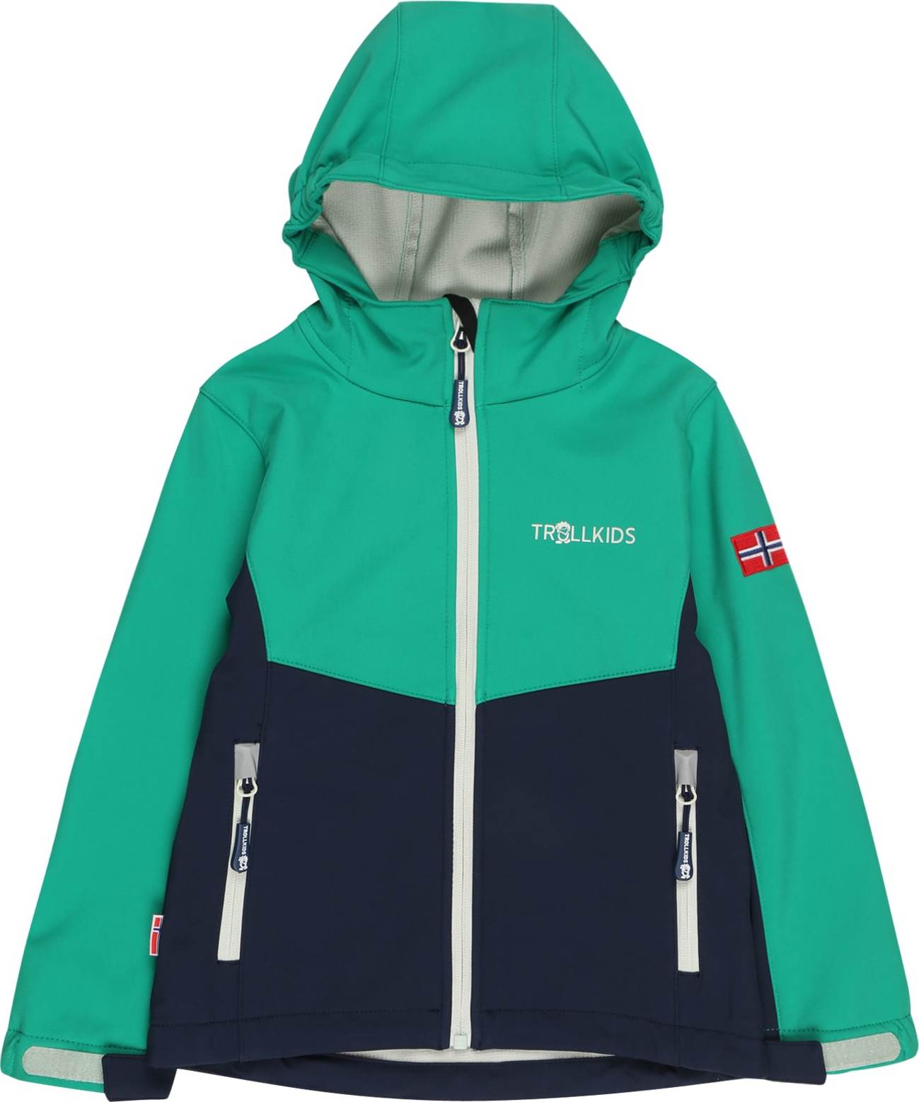 Outdoorová bunda 'KRISTIANSAND' Trollkids noční modrá / zelená