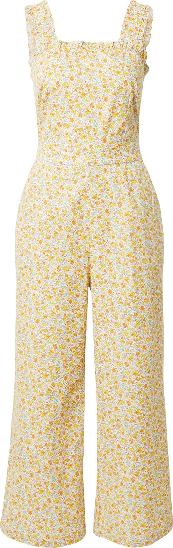 Overal FRNCH PARIS limone / smaragdová / pastelová fialová / bílá