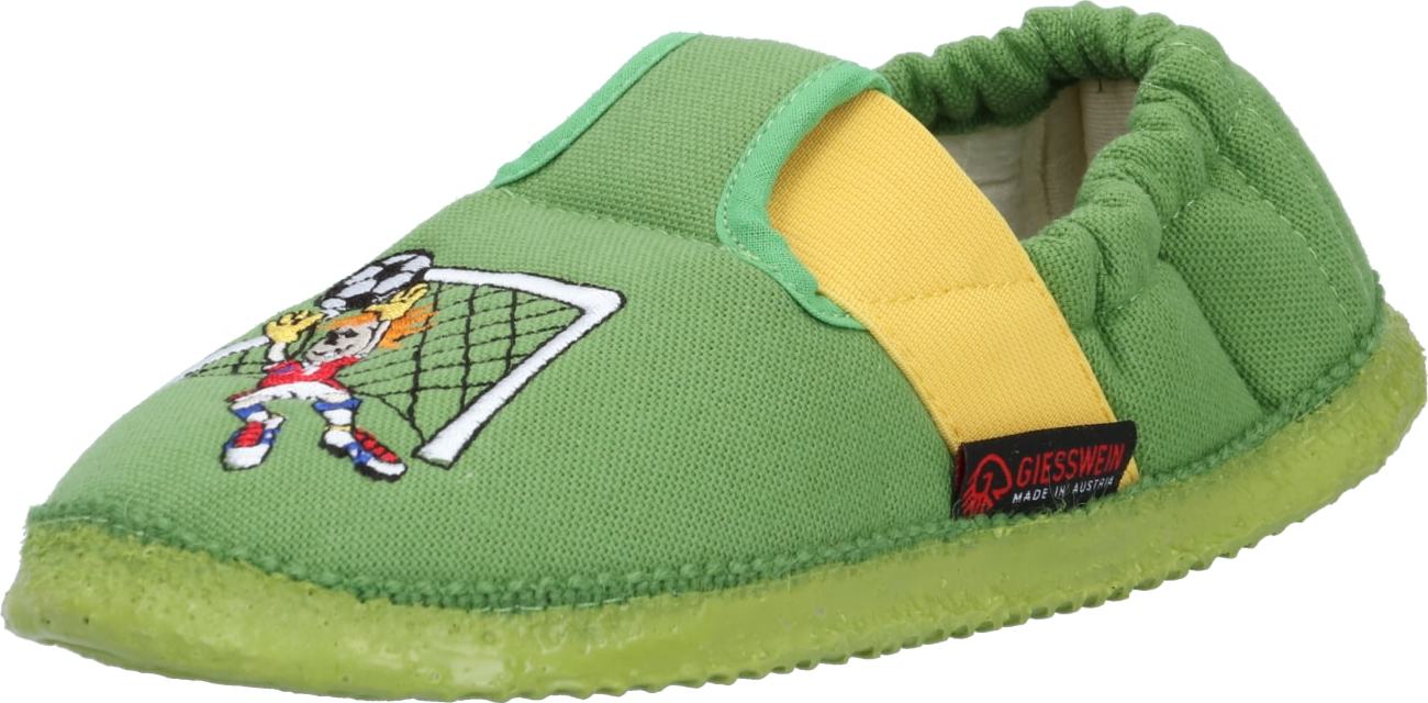Pantofle 'Arnstadt' Giesswein žlutá / zelená / mix barev / bílá