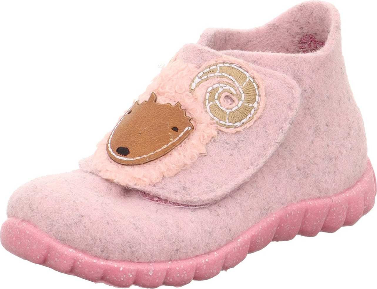 Pantofle 'HAPPY' Superfit hnědá / pink / růžová / bílá