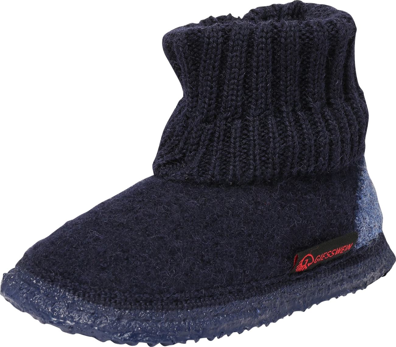 Pantofle 'Kramsach' Giesswein kouřově modrá / tmavě modrá