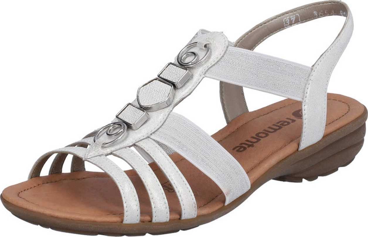Páskové sandály Remonte stříbrná / bílá