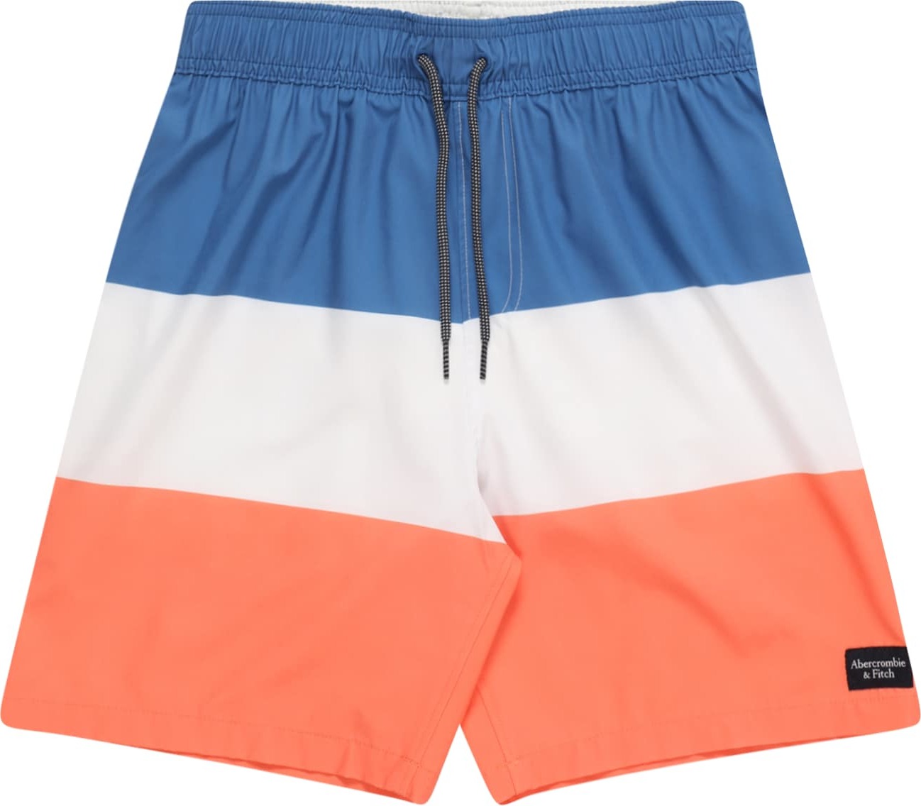 Plavecké šortky Abercrombie & Fitch modrá / korálová / bílá