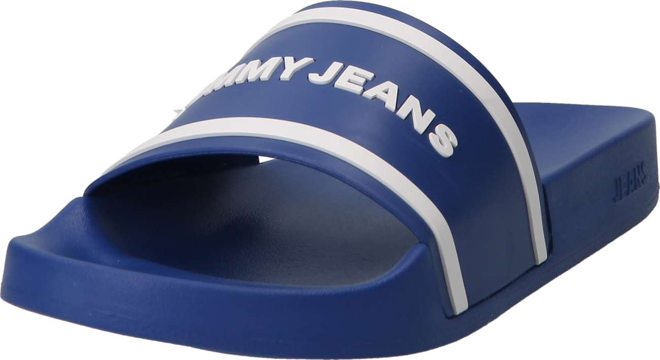 Plážová/koupací obuv Tommy Jeans modrá / bílá
