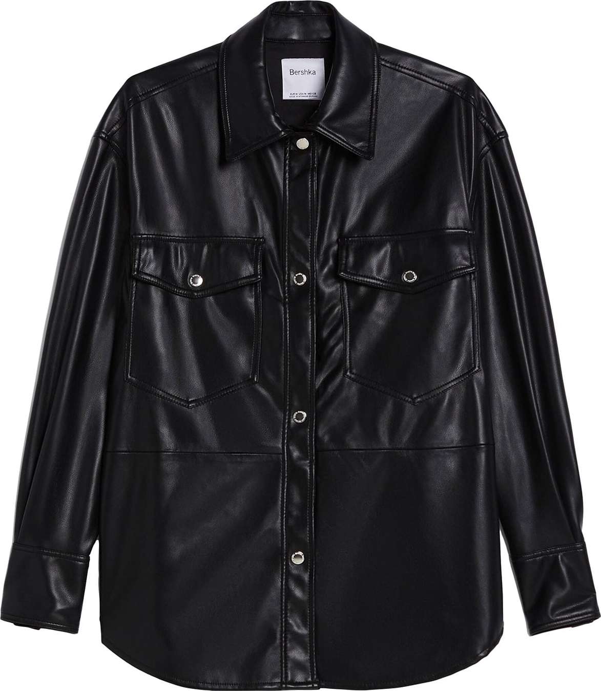 Přechodná bunda Bershka černá