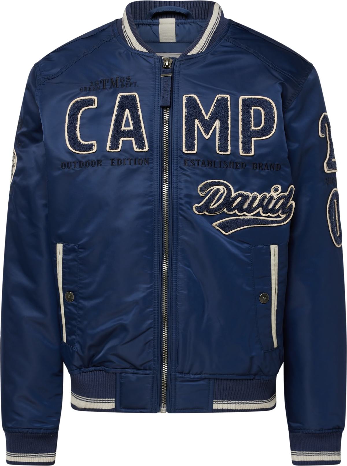 Přechodná bunda camp david krémová / námořnická modř