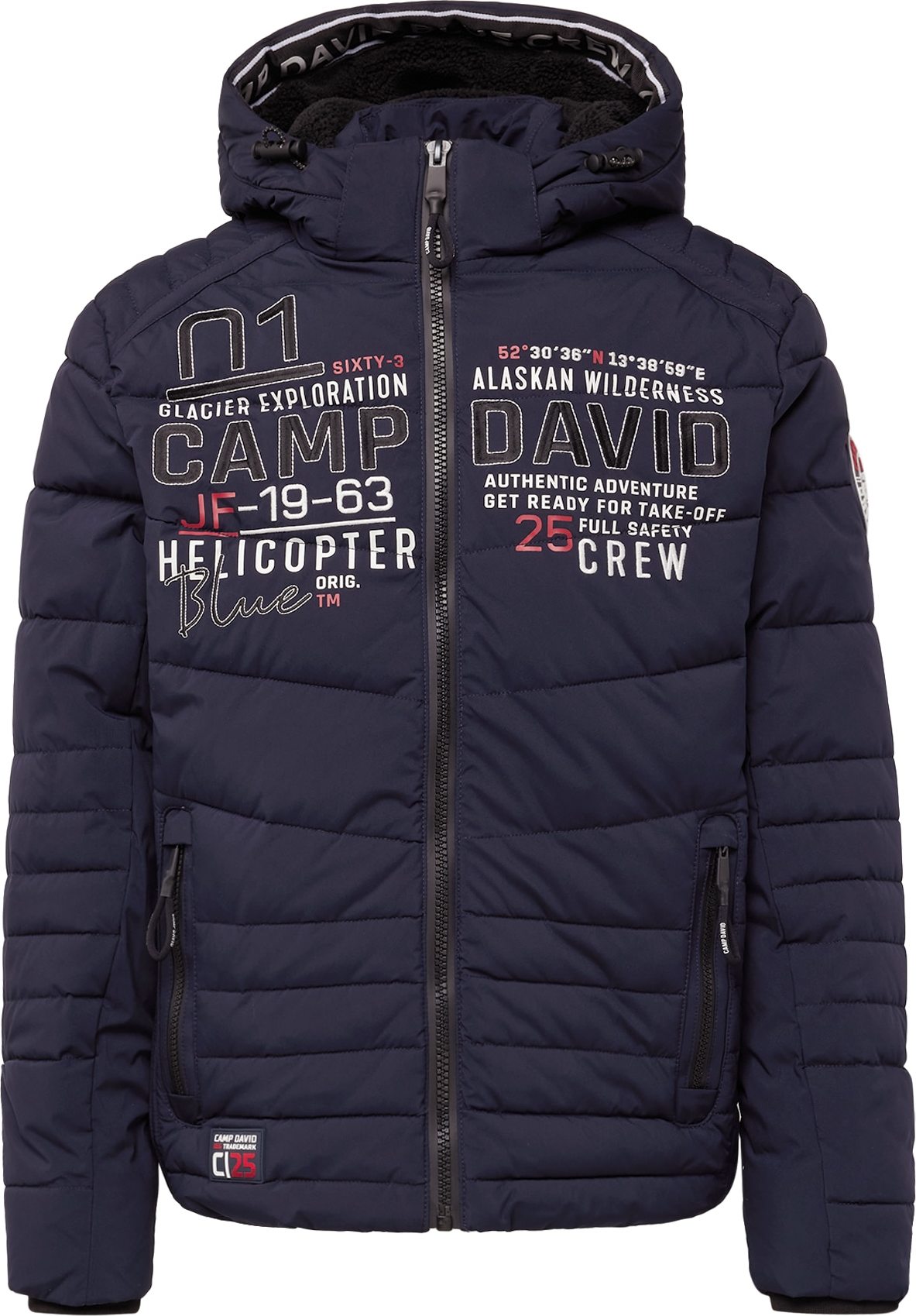 Přechodná bunda camp david námořnická modř / červená / černá / bílá