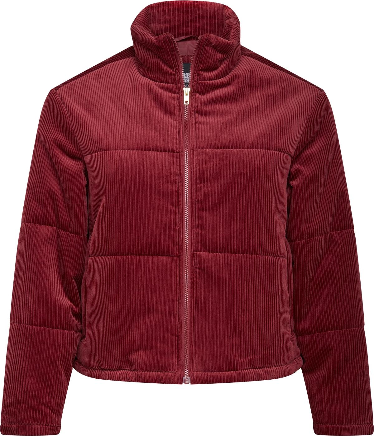 Přechodná bunda 'Corduroy Puffer Jacket' Urban Classics burgundská červeň
