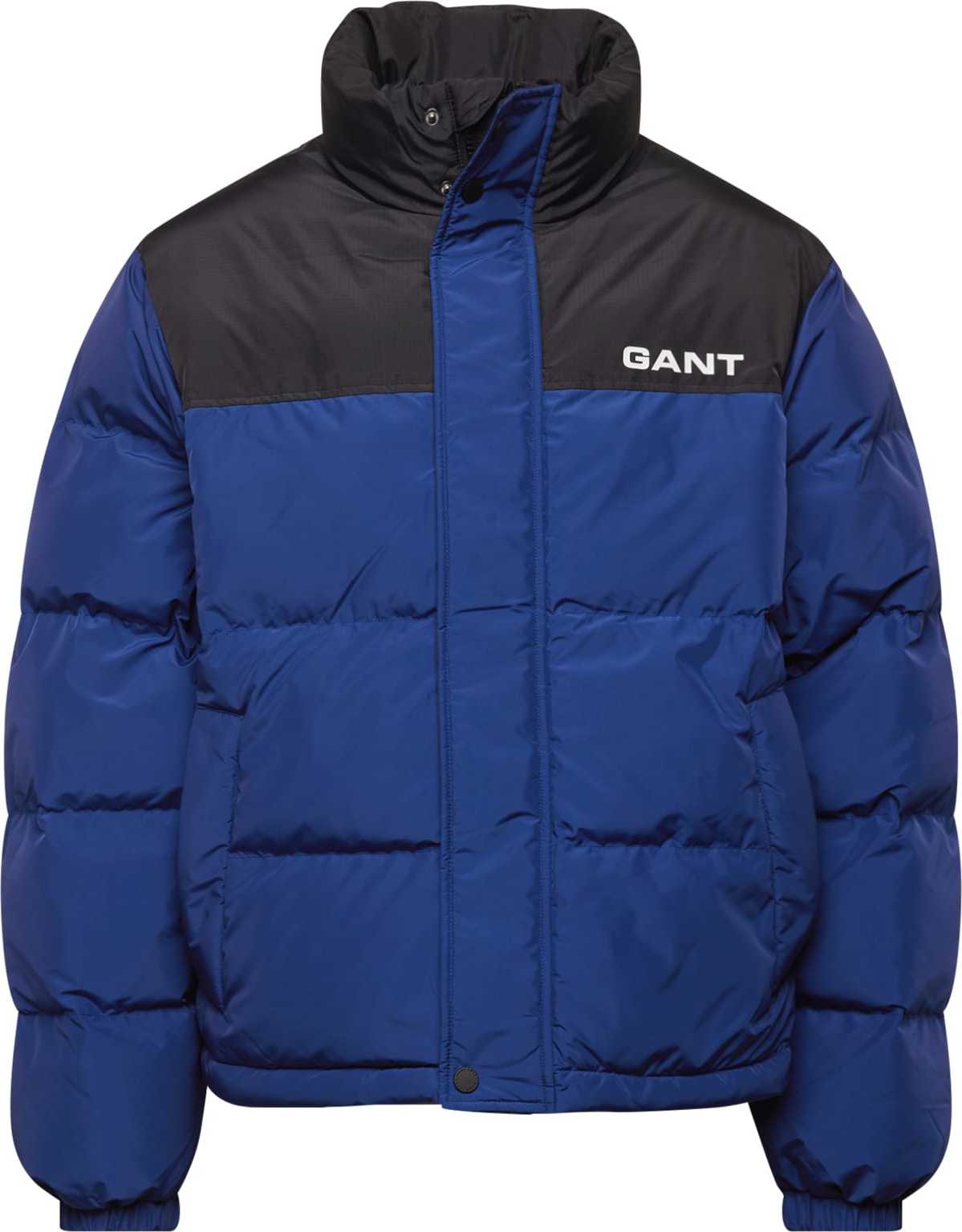 Přechodná bunda Gant tmavě modrá / černá