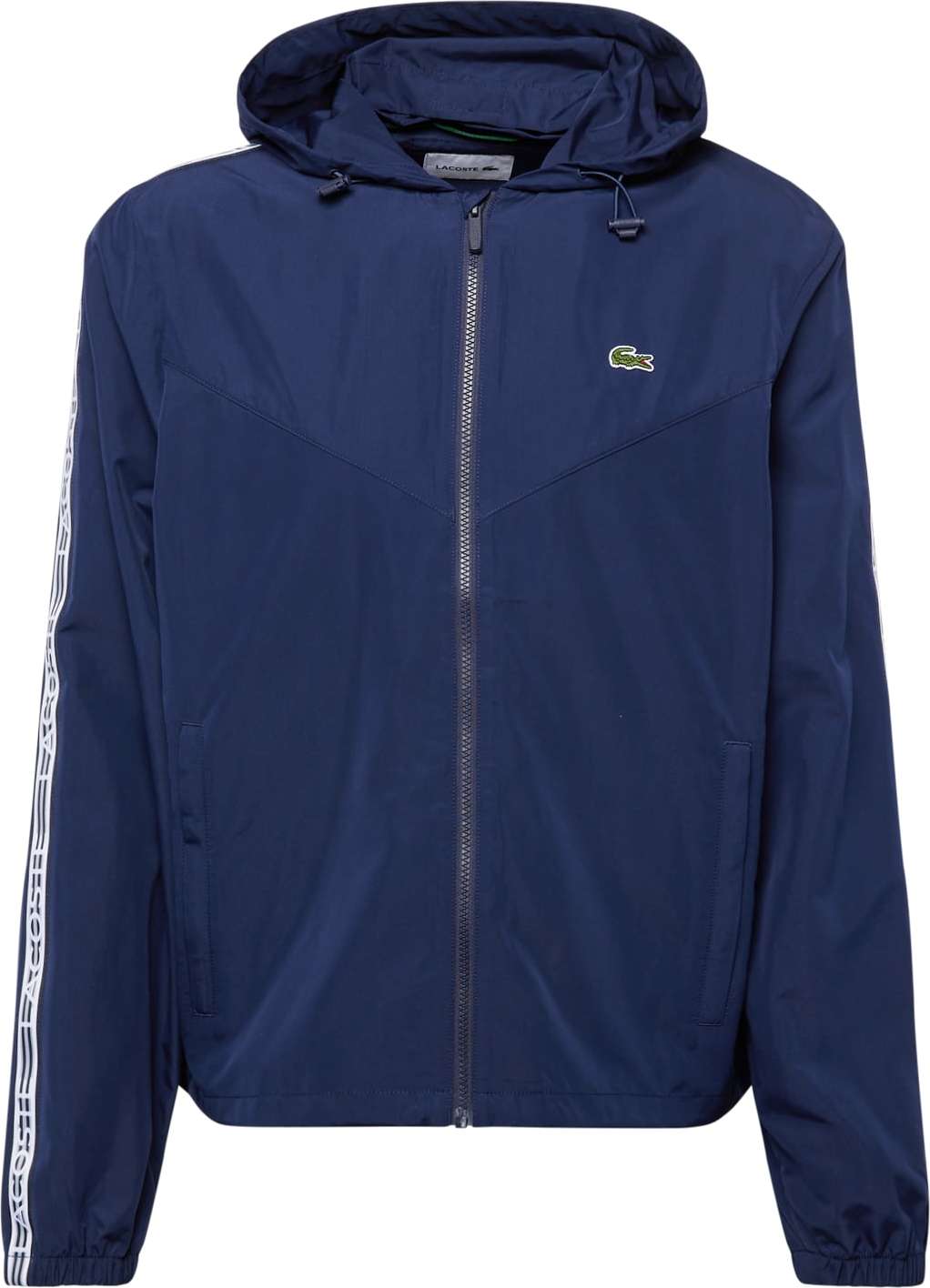 Přechodná bunda Lacoste námořnická modř / světle zelená / červená / bílá