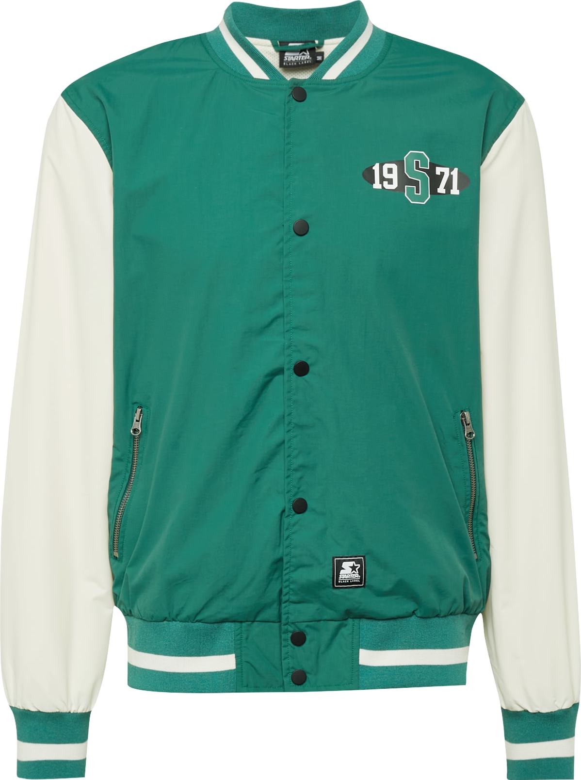 Přechodná bunda Starter Black Label smaragdová / černá / bílá