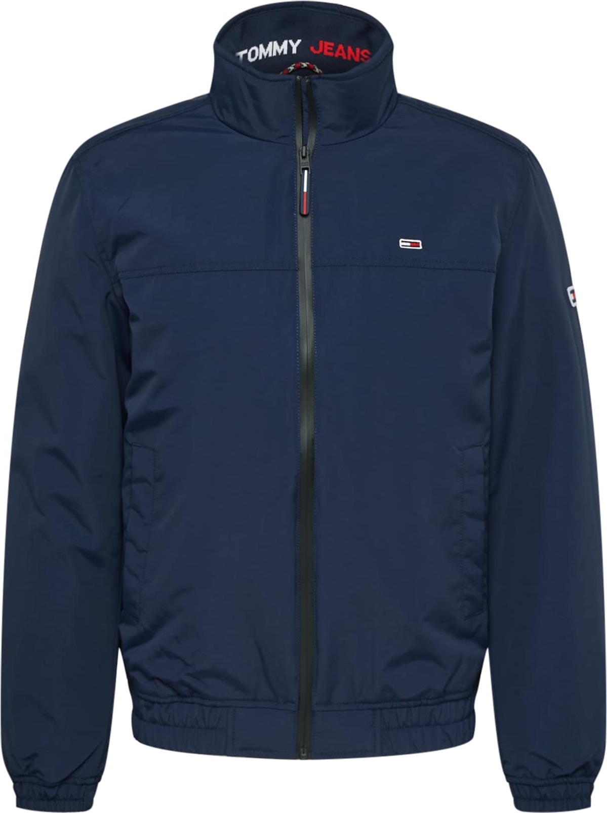 Přechodná bunda 'Essential' Tommy Jeans námořnická modř / ohnivá červená / bílá