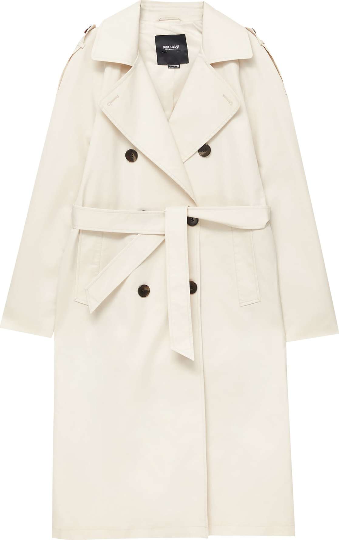 Přechodný kabát Pull&Bear starobéžová