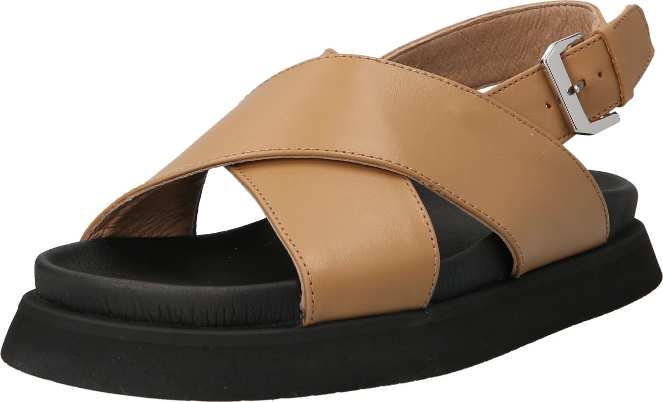 Sandály Garment Project světle hnědá