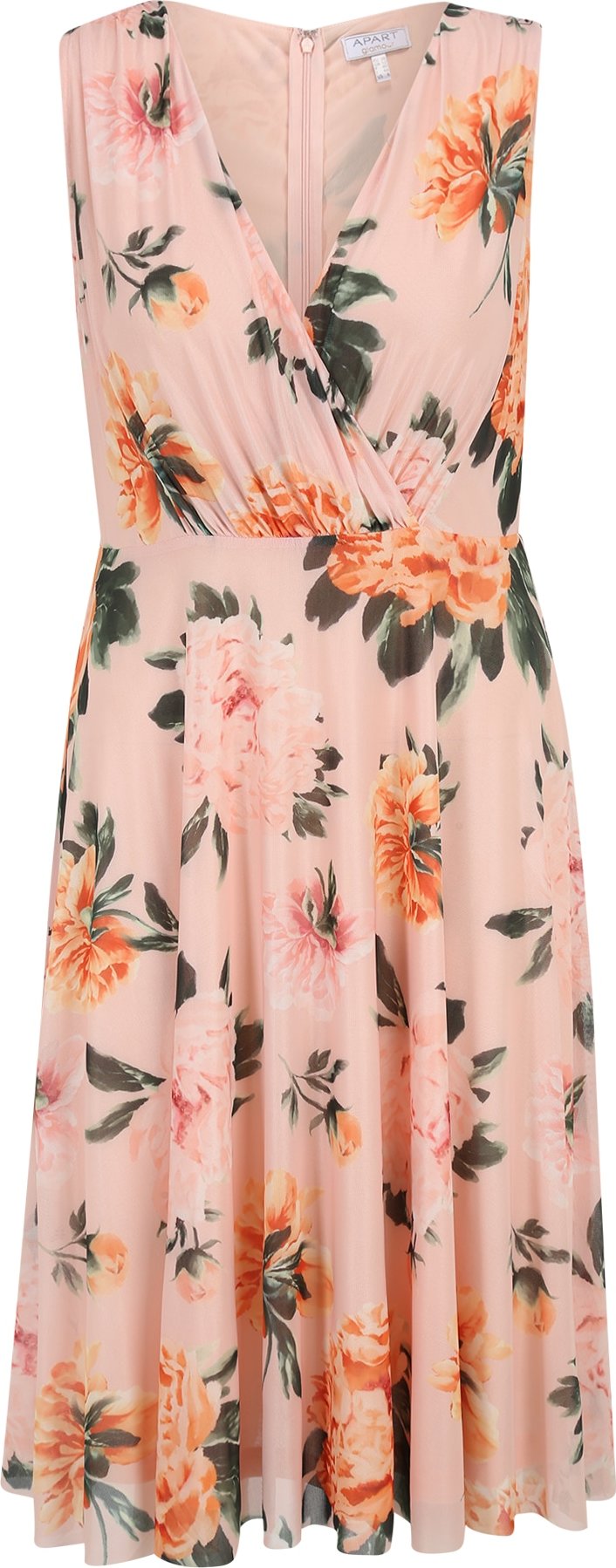 Šaty Apart zelená / oranžová / starorůžová