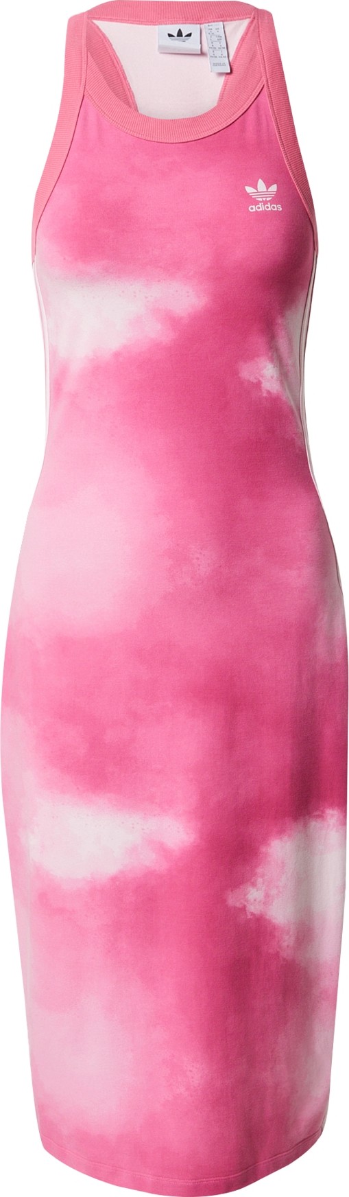 Šaty 'Colour Fade Bodycon' adidas Originals fuchsiová / růžová / světle růžová / offwhite