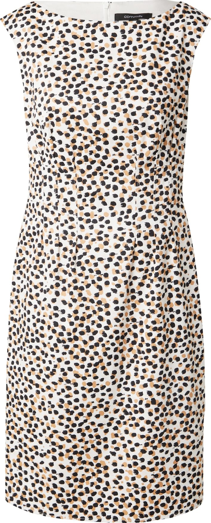 Šaty comma béžová / světle béžová / černá