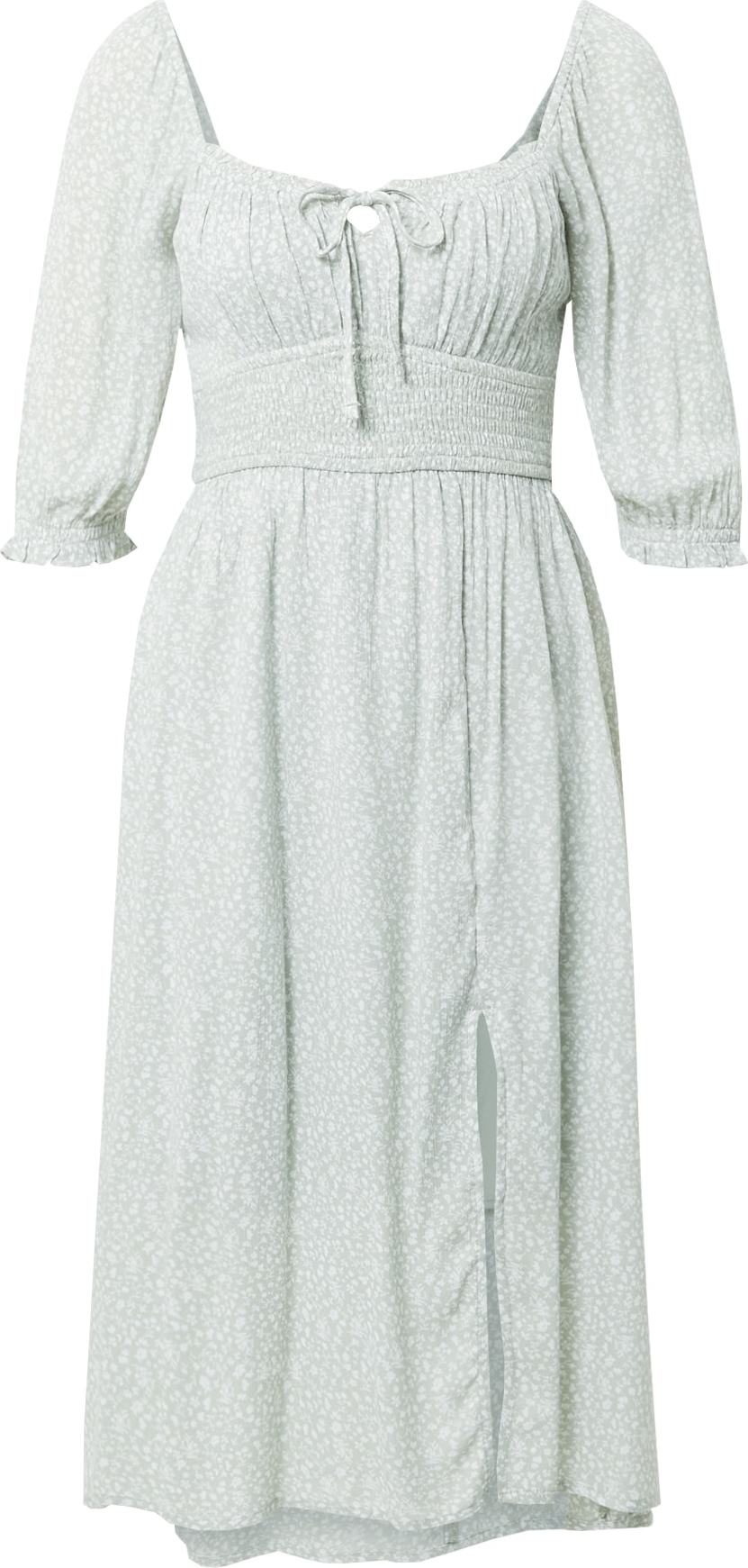 Šaty Hollister mátová / bílá