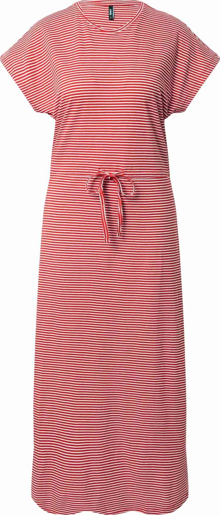 Šaty 'MAY' Only jasně červená / bílá