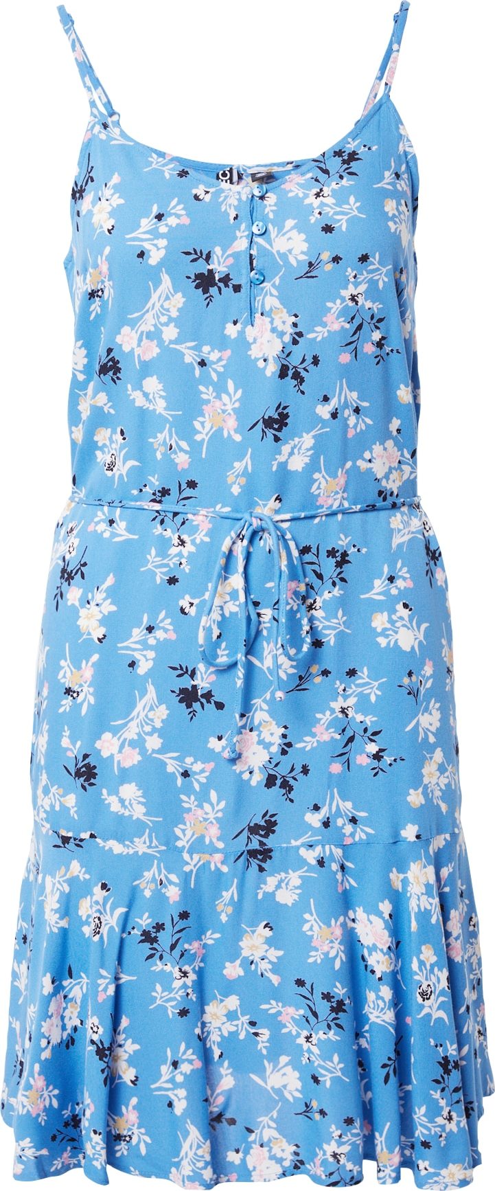 Šaty 'NYA' Pieces modrá / bílá