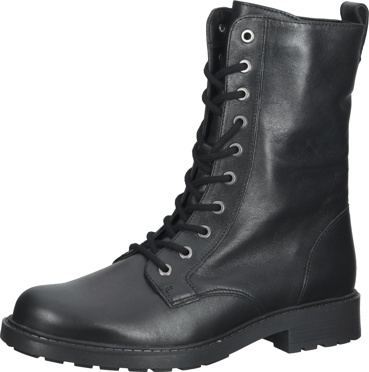 Šněrovací kozačky Clarks černá