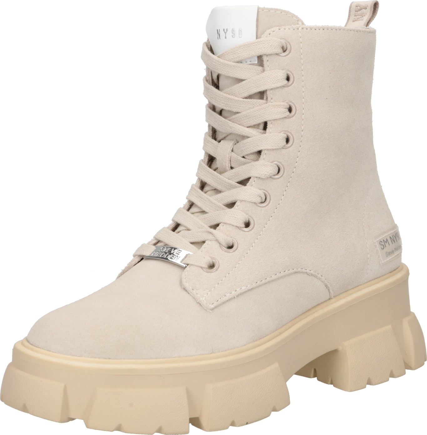 Šněrovací kozačky ' Tanker' Steve Madden krémová