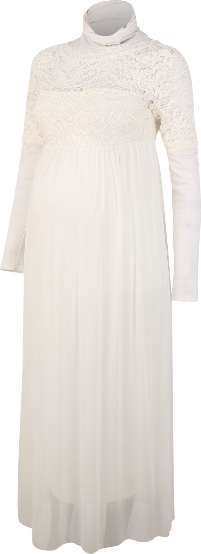 Společenské šaty Mamalicious perlově bílá