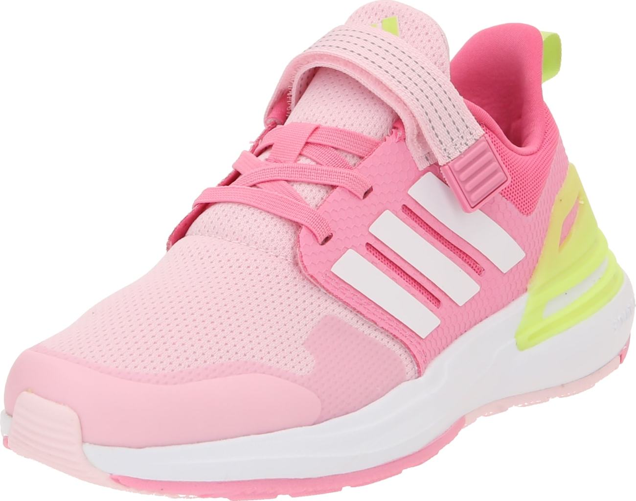 Sportovní boty 'Rapidasport Bounce Elastic Lace Strap' ADIDAS SPORTSWEAR limone / růžová / světle růžová / bílá