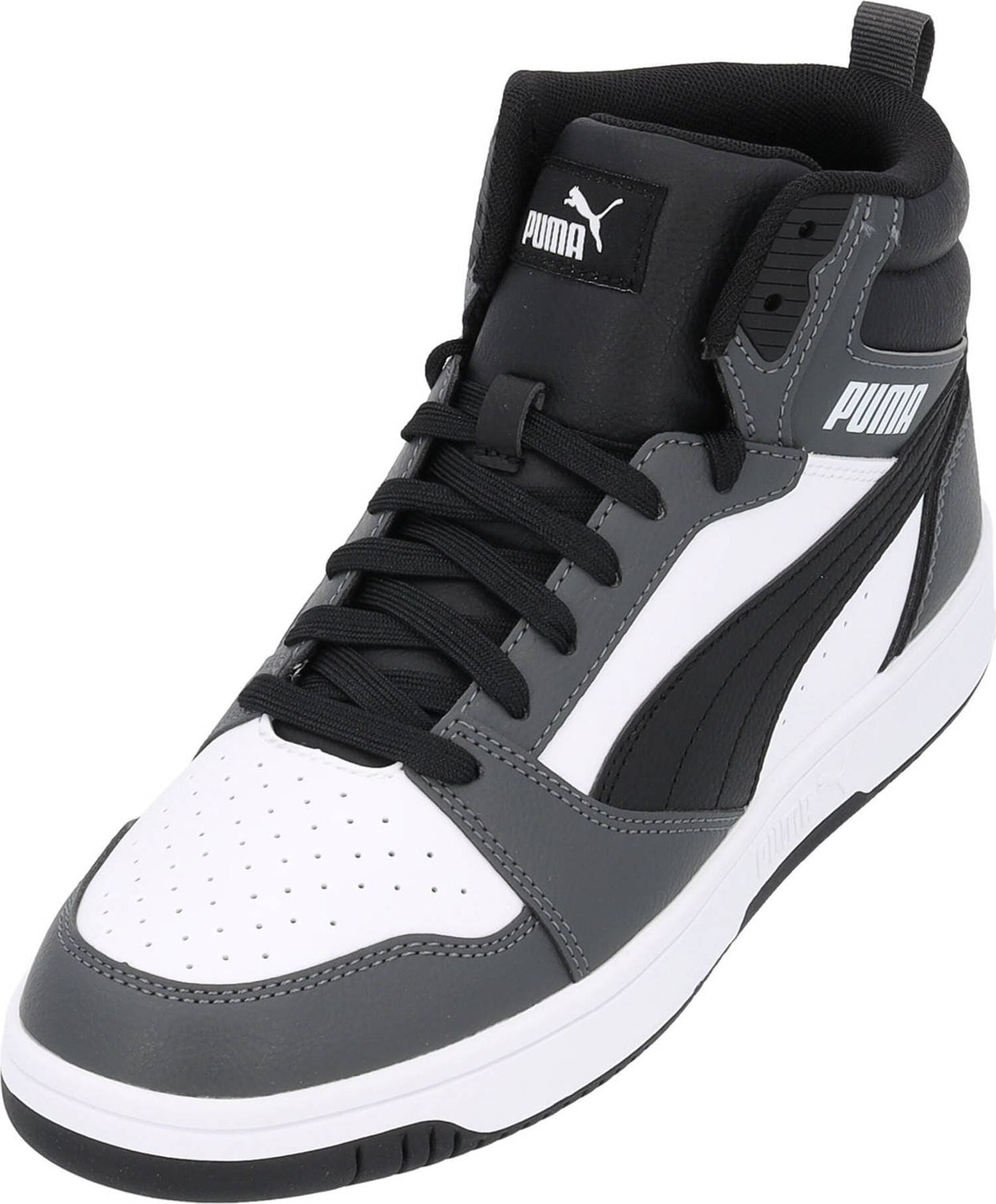 Sportovní boty 'Rebound V6' Puma šedá / černá / bílá