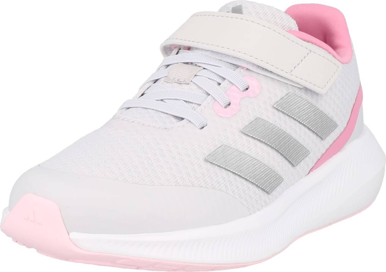 Sportovní boty 'Runfalcon 3.0 Elastic Lace Strap' ADIDAS SPORTSWEAR šedá / světle šedá / pink